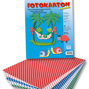 Fotokarton mit Pünktchen, 50×70 cm, farbig sortiert